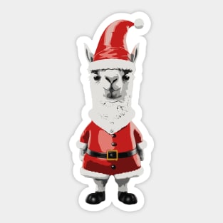 Christmas Funny Llama Sticker